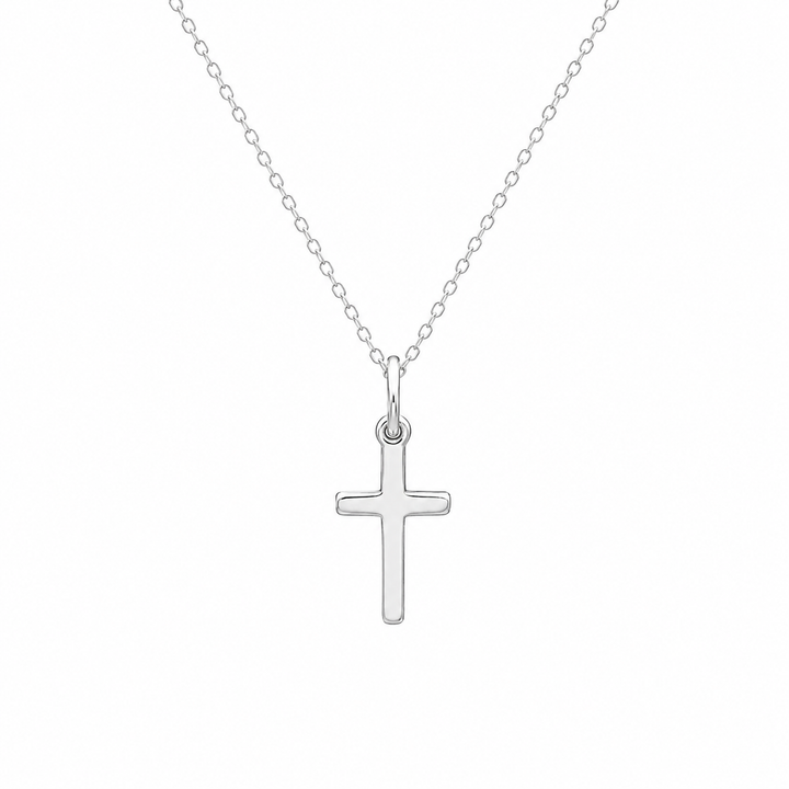 Sterling Silver 10x20MM Cross Pendant Necklace
