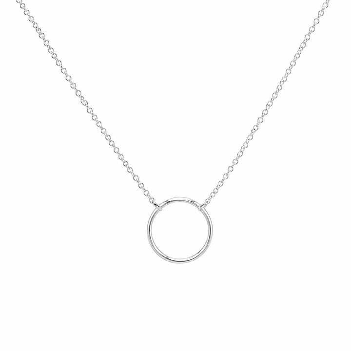 Sterling Silver Open Circle Pendant Necklace