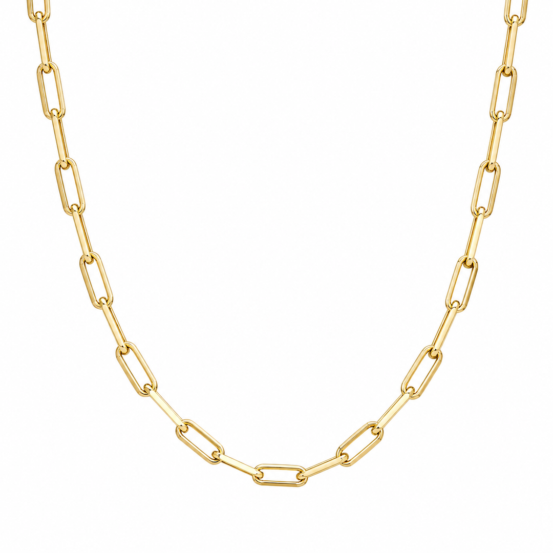 14K Yellow Gold Filled 18" Paperclip Link Necklace