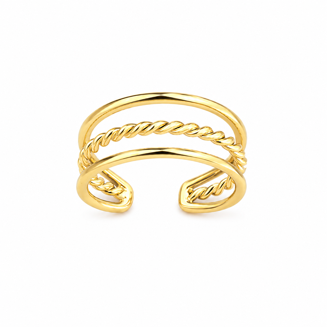 14K Yellow Gold Vermeil 10MM Ear Cuff