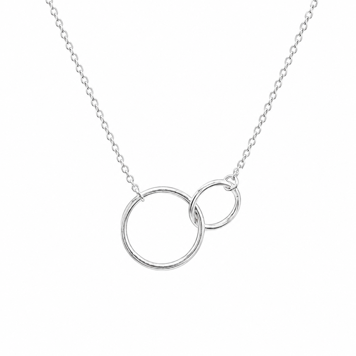 Sterling Silver Interlocking Circle Necklace