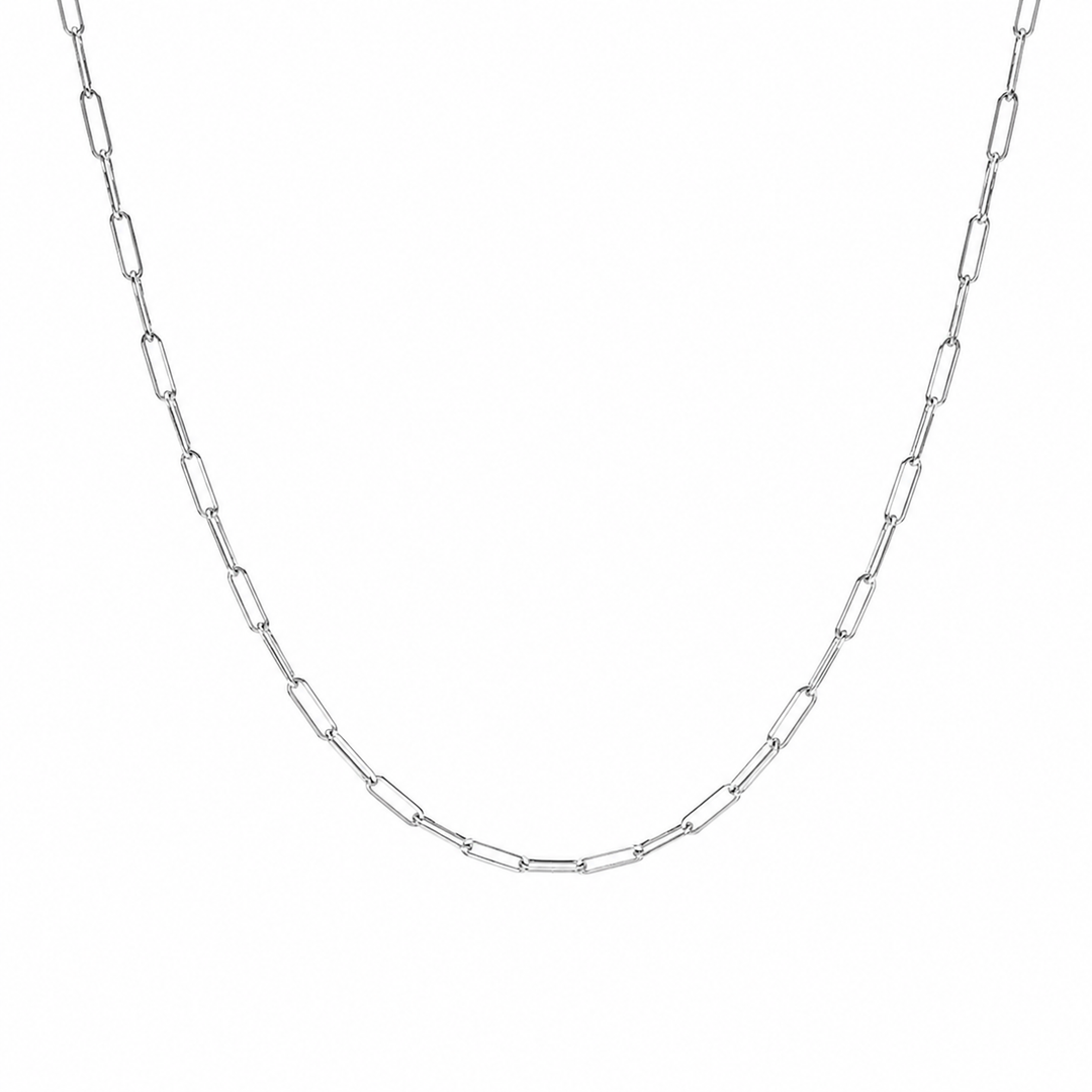 Sterling Silver 1.90MM Paperclip Chain Necklace