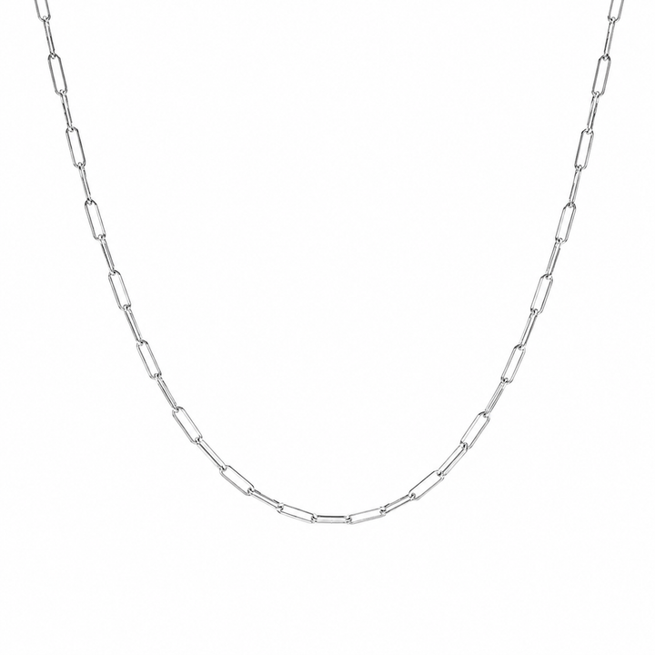 Sterling Silver 1.90MM Paperclip Chain Necklace