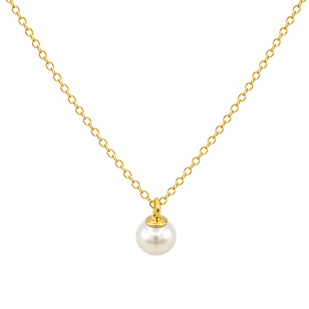 14K Gold-Filled 4.56MM Freshwater Pearl Drop Necklace