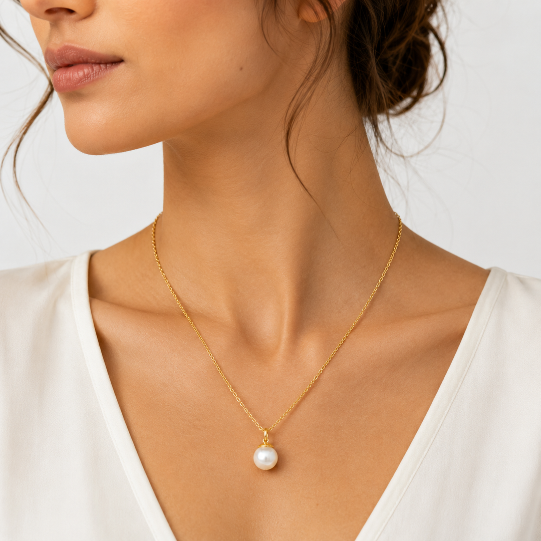 14K Gold-Filled 4.56MM Freshwater Pearl Drop Necklace