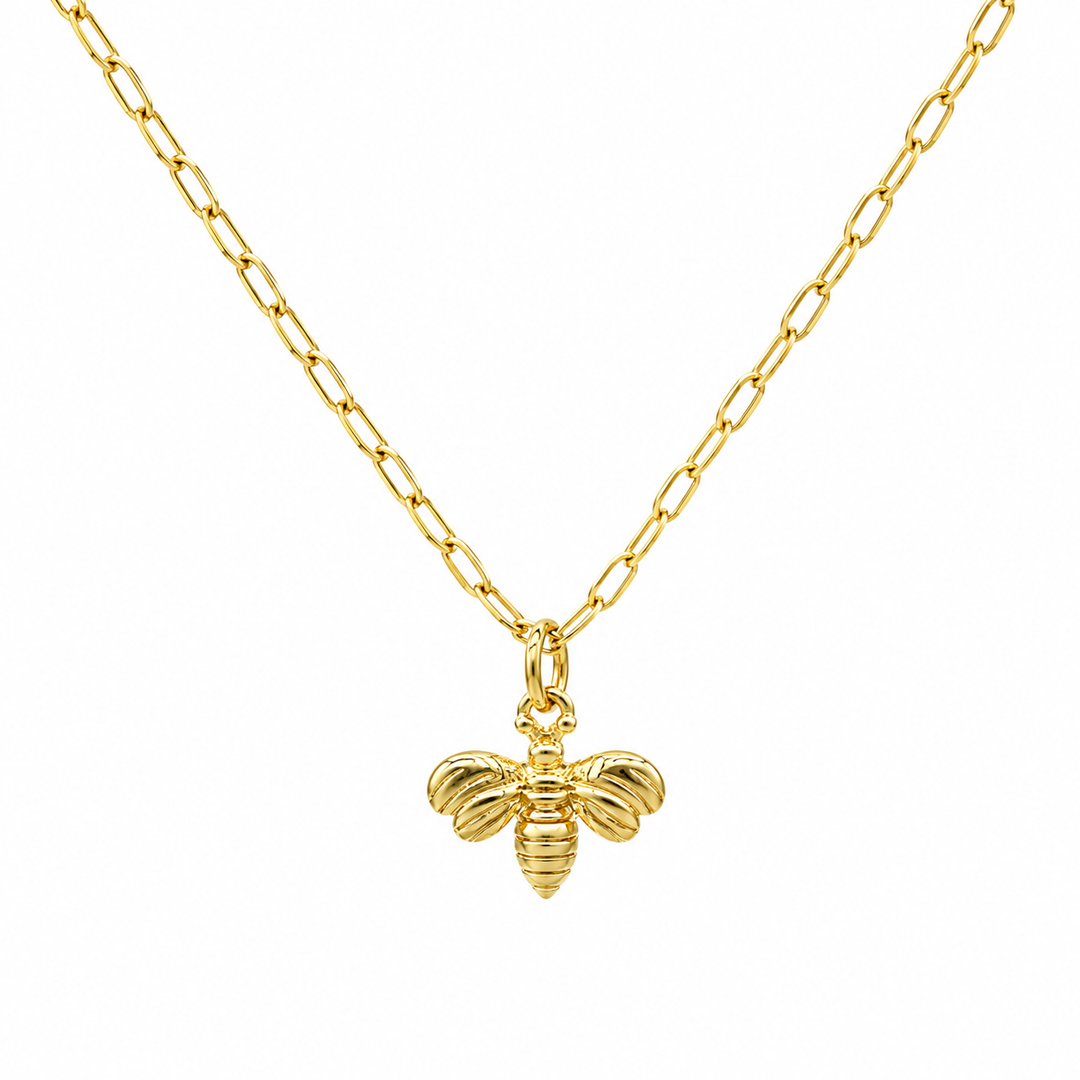 14K Yellow Gold Filled Tiny Bee Necklace