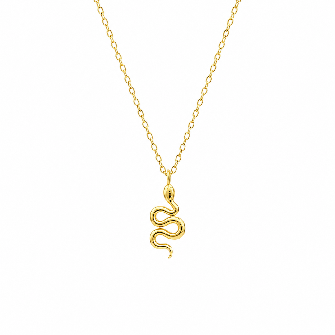 14K Yellow Gold Filled Tiny Snake Necklace