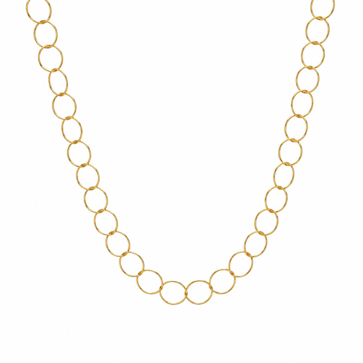 14K Gold Filled Round Link Chain Necklace