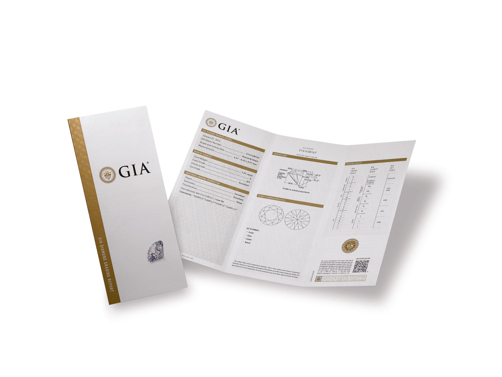 A sample GIA Diamond Grading Report