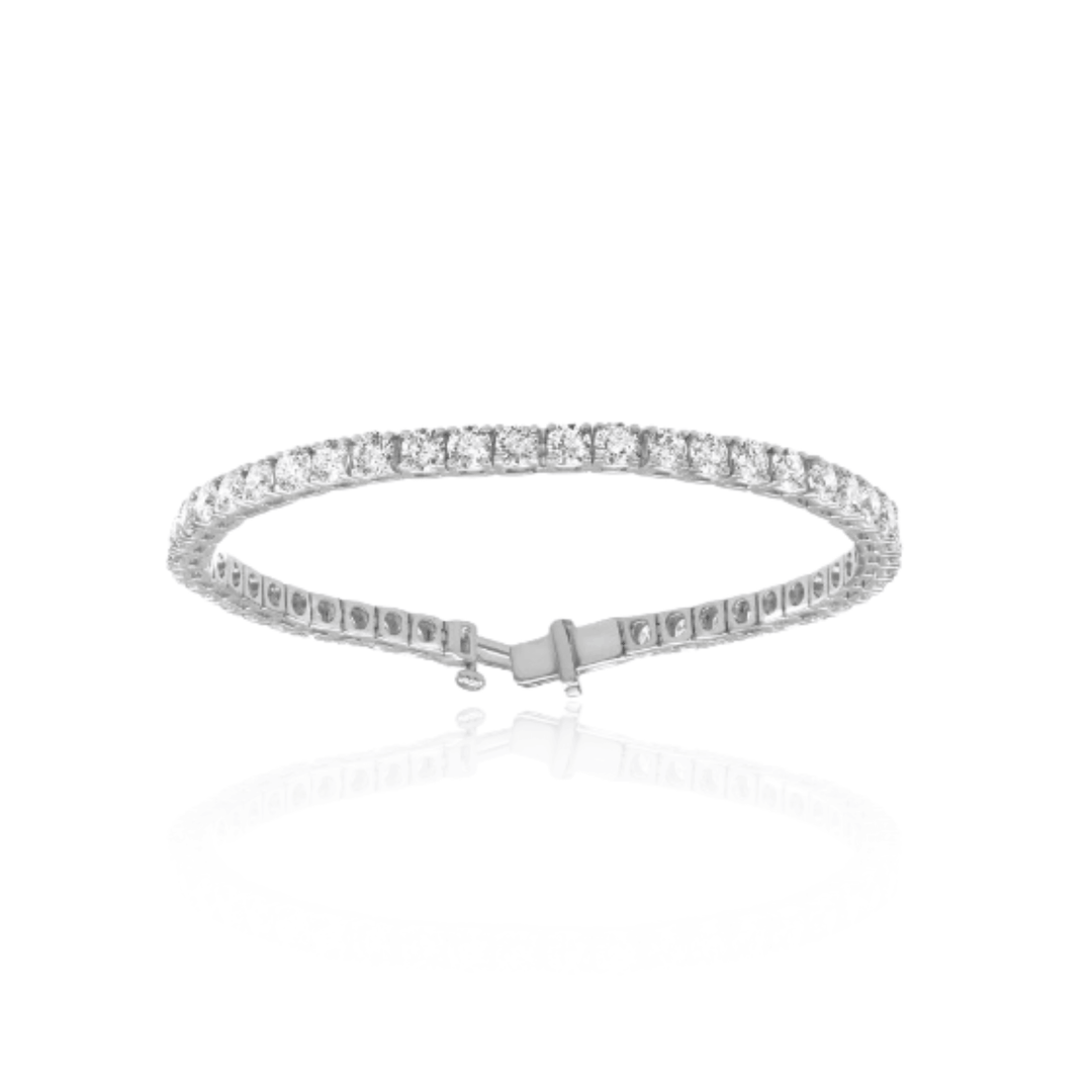 14K White Gold 5.00CTW Lab Diamond Tennis Bracelet