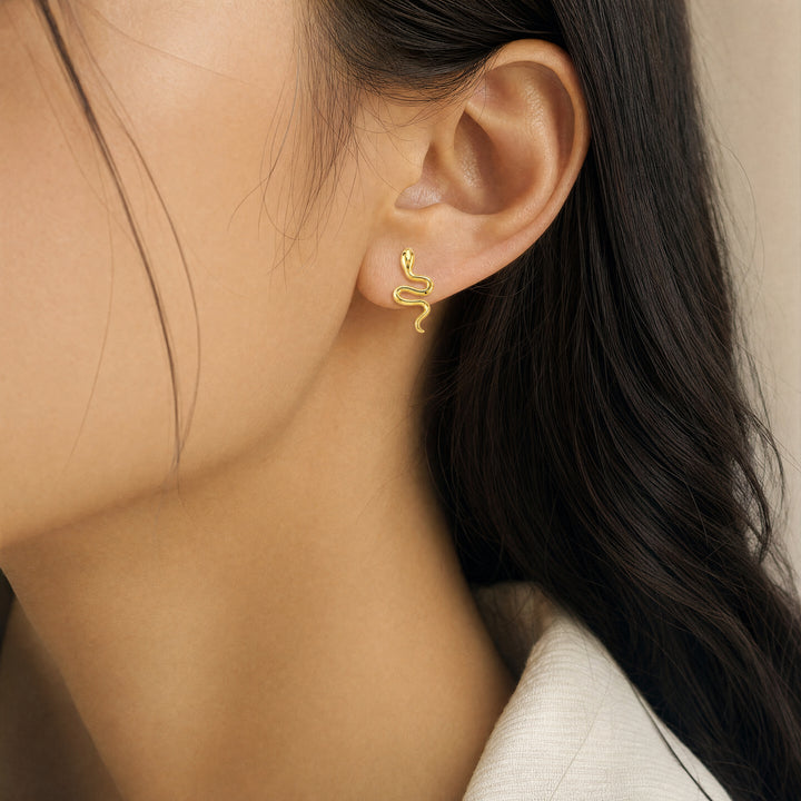 14KT Gold Filled Snake Studs