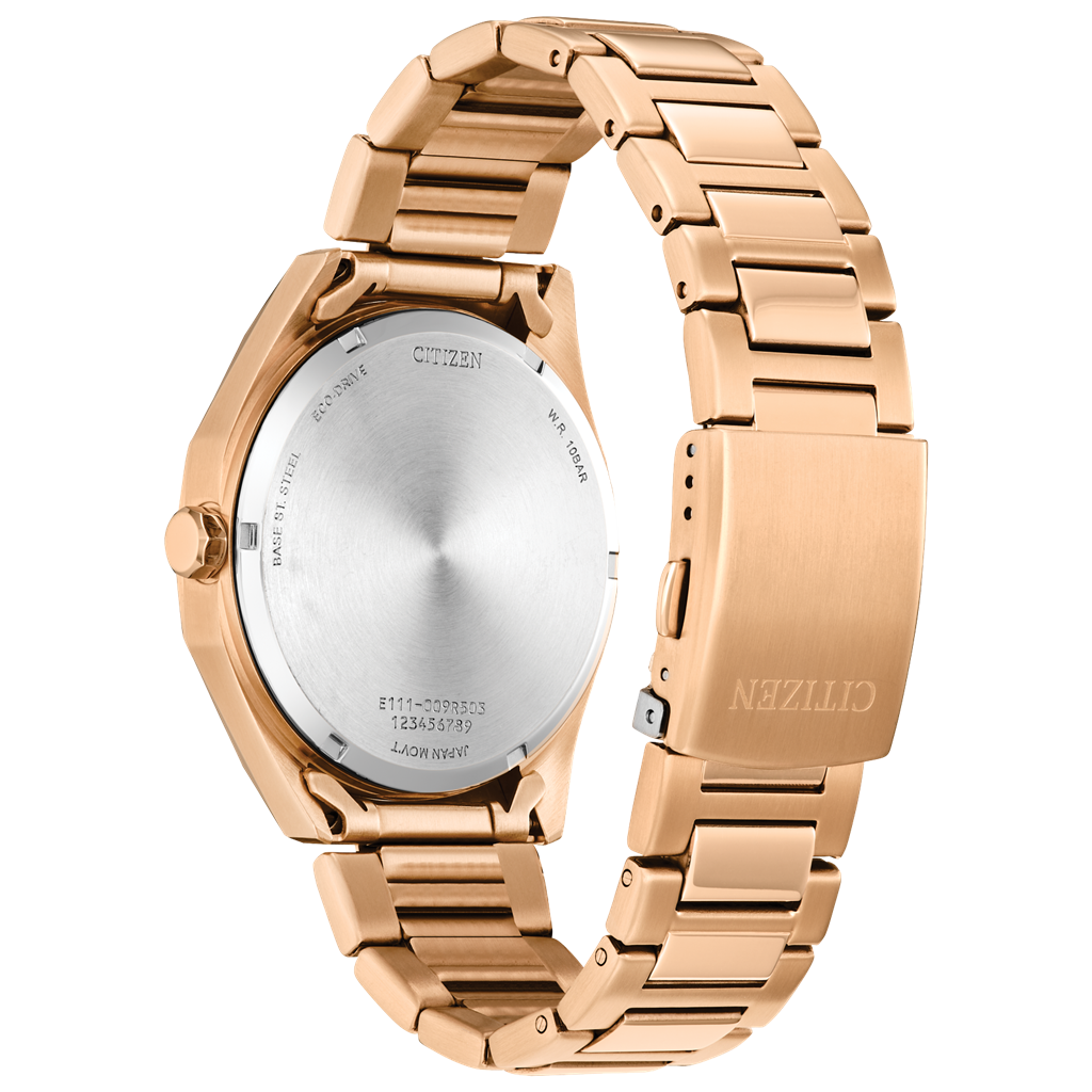 Rose Gold Tone Stainless Steel Eco Drive Odyn Sport Watch by Citizen