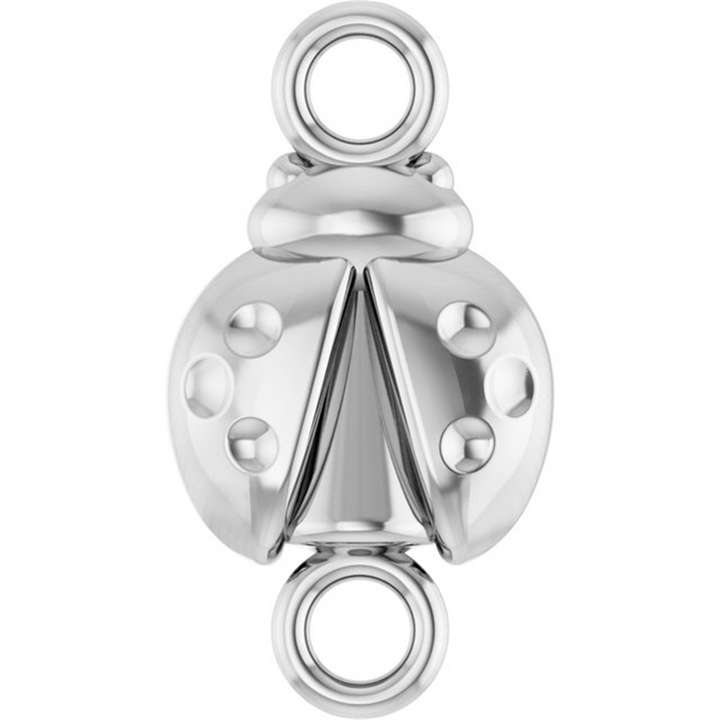 Sterling Silver Permanent Jewelry Ladybug Bracelet Charm by Stuller