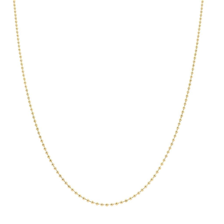 14K Yellow Gold Mini Ball Chain Necklace - 0.80mm