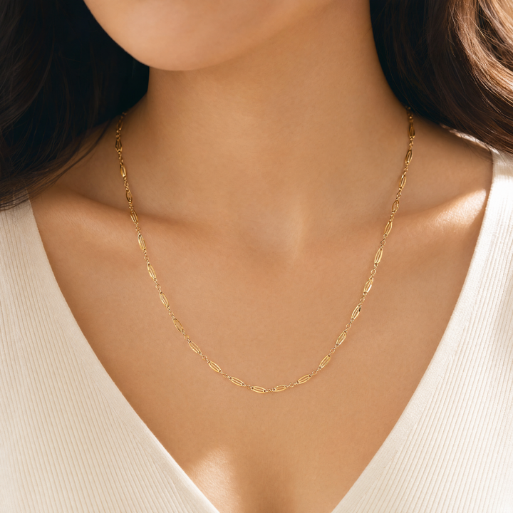 Estate 18K Yellow Gold Victorian Fancy Link Chain Necklace, 18"