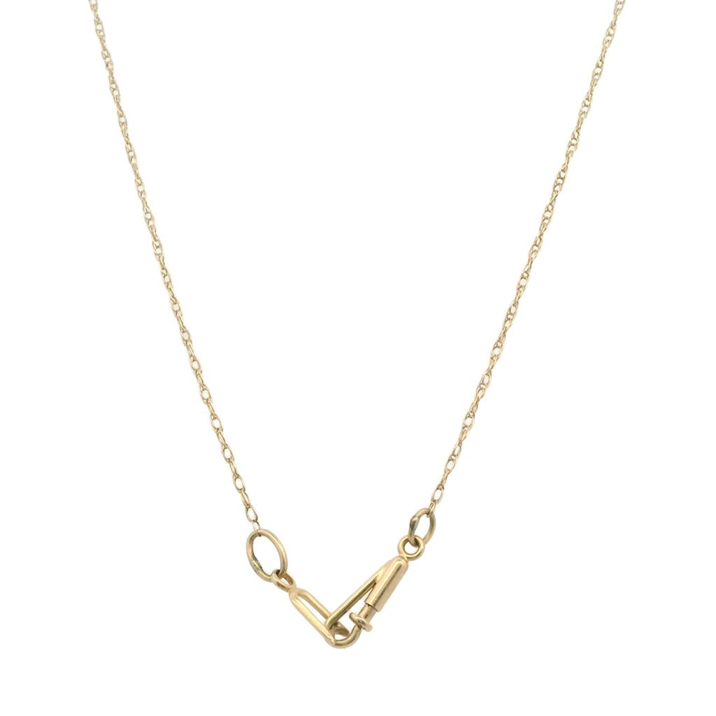 Estate 14K Yellow Gold 0.47ctw Diamond Solitaire Necklace