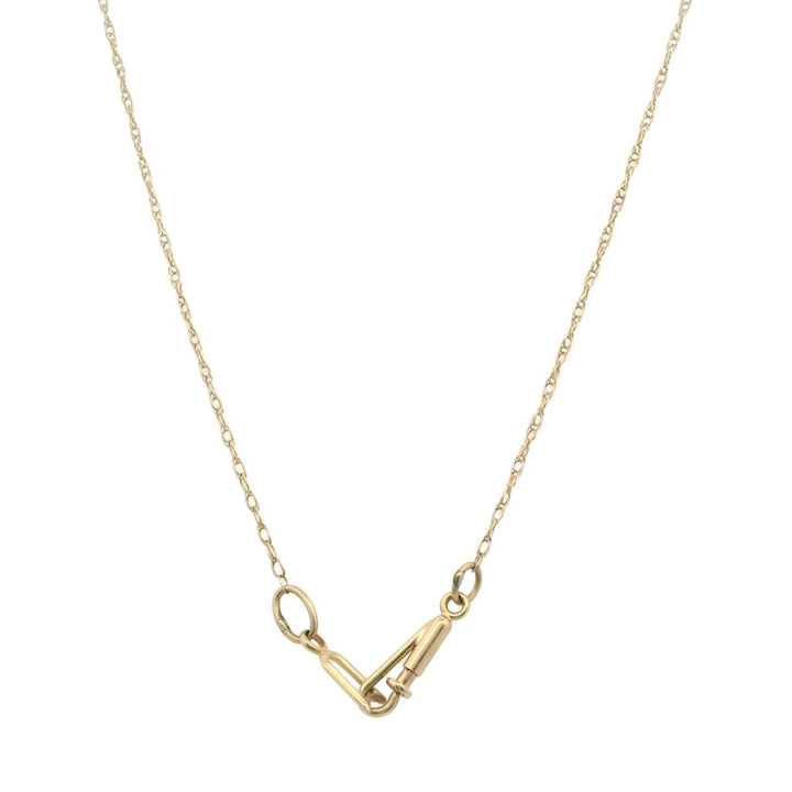 Estate 14K Yellow Gold 0.47ctw Diamond Solitaire Necklace