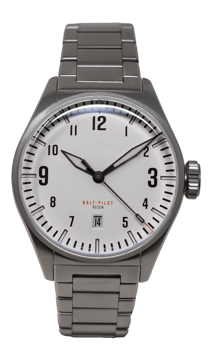 Balt-Pilot Recon Polar White Automatic Men's Watch by Tsao Baltimore