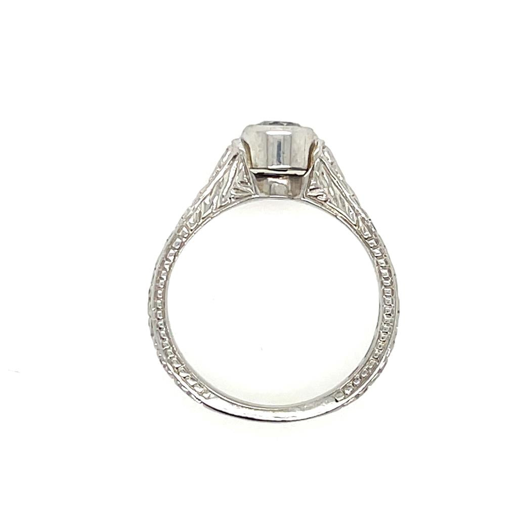 Estate 14K White Gold 0.42ct Diamond Solitaire Engagement Ring