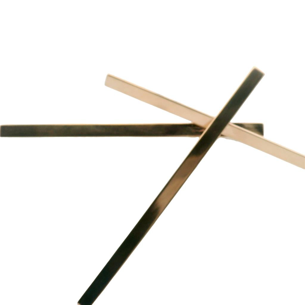 Estate 14K Yellow Gold Mid-Century Modern Abstract Bar Brooch by Betty Cooke