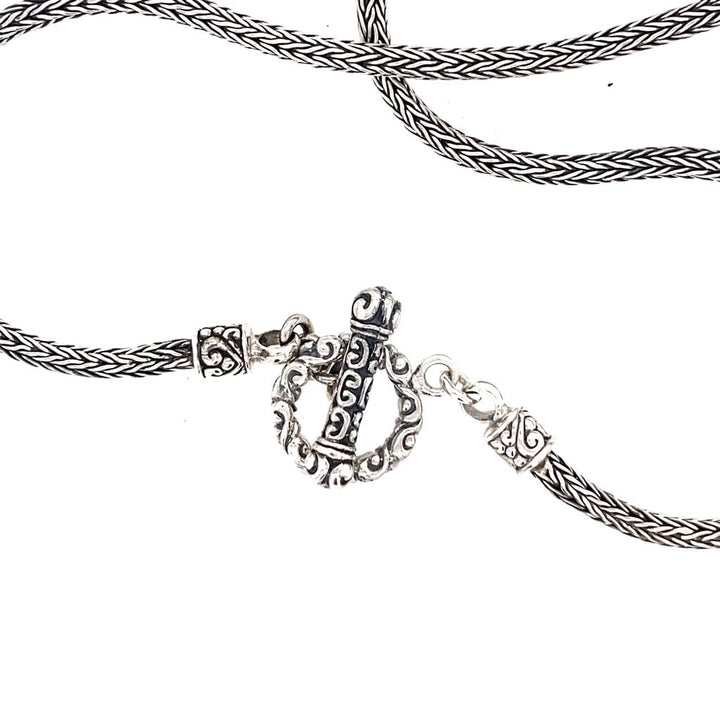 Sterling Silver & 18K Yellow Gold Amethyst Solitaire Necklace by Samuel B.