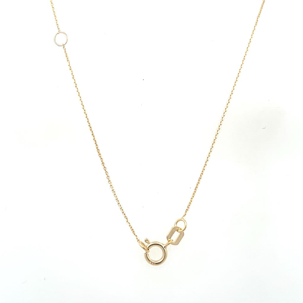 14K Yellow Gold Ruby and Diamond Necklace 20"