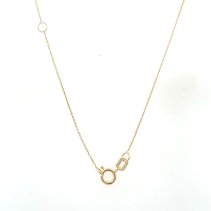 14K Yellow Gold Ruby and Diamond Necklace 20"