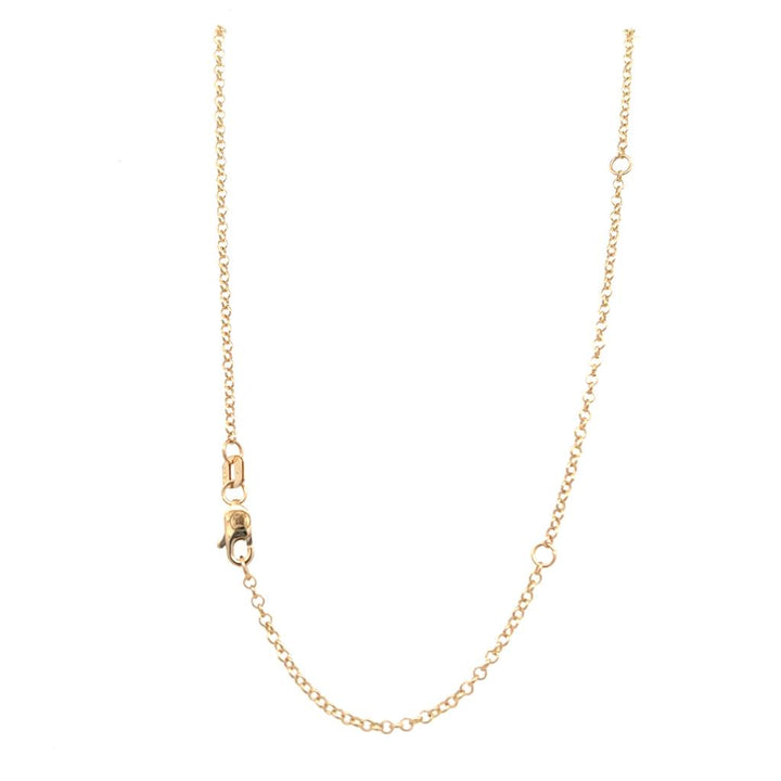 14K Yellow Gold 0.32ctw Round Diamond Solitaire Necklace