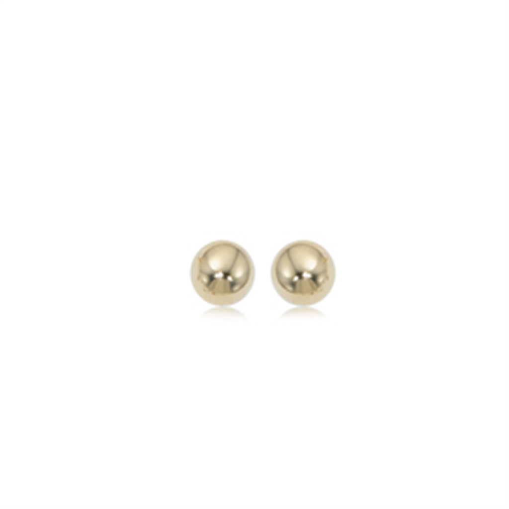 14K Yellow Gold 4mm Ball Stud Earrings