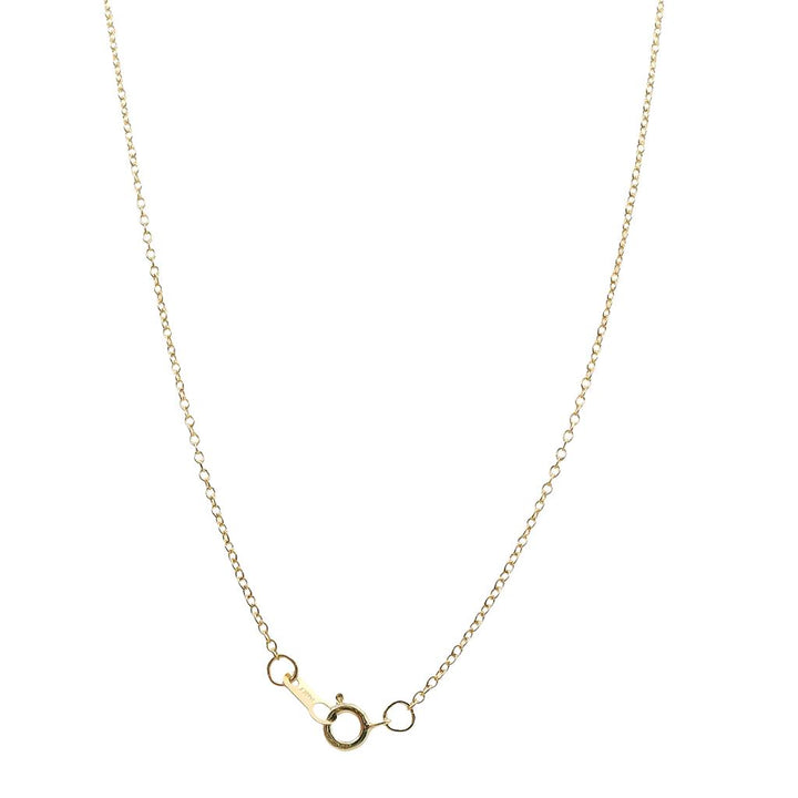 14K Yellow Gold 0.945ct Old European Cut Diamond Bezel Set Necklace Contemporary