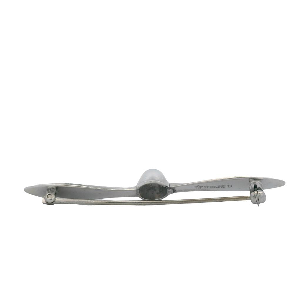 Estate Sterling Silver Propeller Brooch