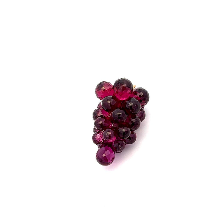 14K Yellow Gold 36.45ctw Briolette Rhodolite Garnet Grape Cluster Pendant