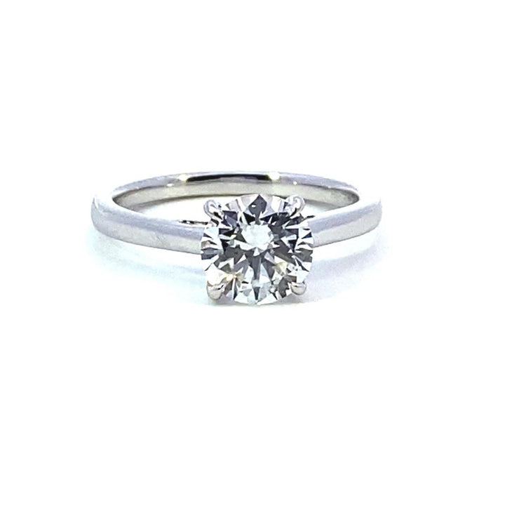 14K White Gold 1.54ctw Round Lab Diamond Solitaire Engagement Ring