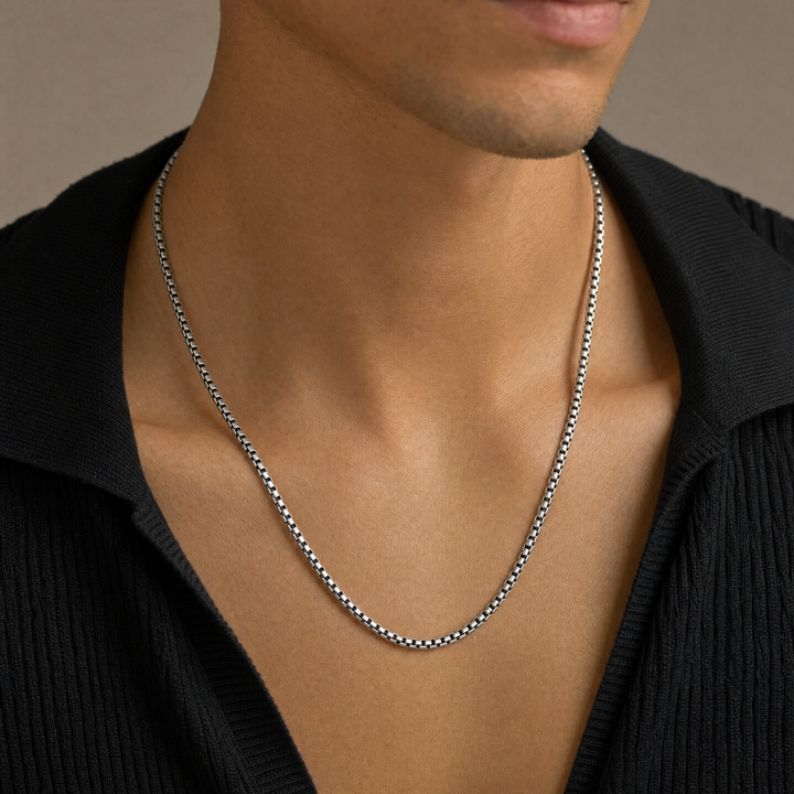 Estate Sterling Silver Popcorn Chain Necklace
