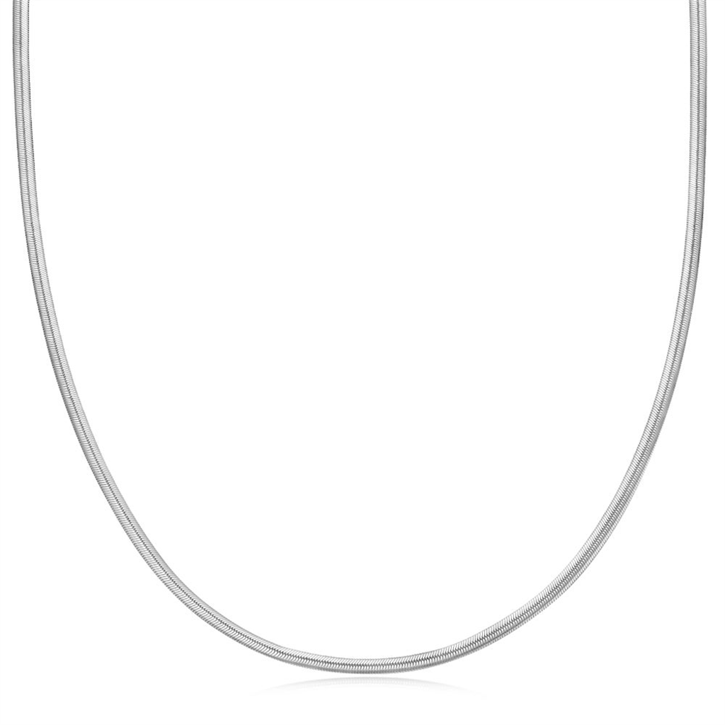 Sterling Silver Flat Snake Chain Necklace by Ania Haie