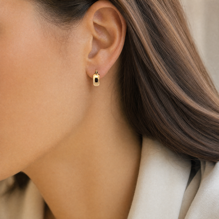 Estate 14K Yellow Gold Huggie Hoop Earrings