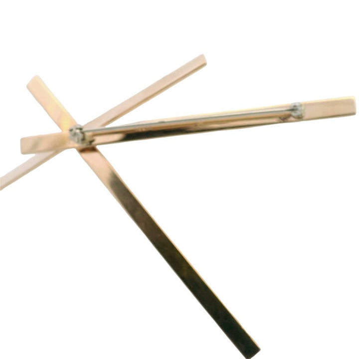 Estate 14K Yellow Gold Mid-Century Modern Abstract Bar Brooch by Betty Cooke