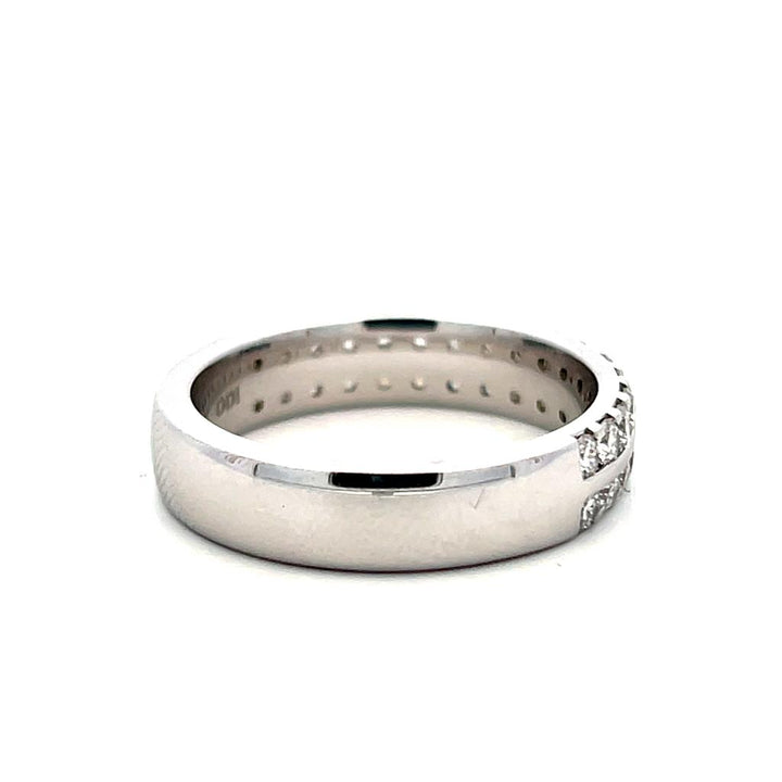 14K White Gold 1.00ctw Diamond Multi Row Wedding Band