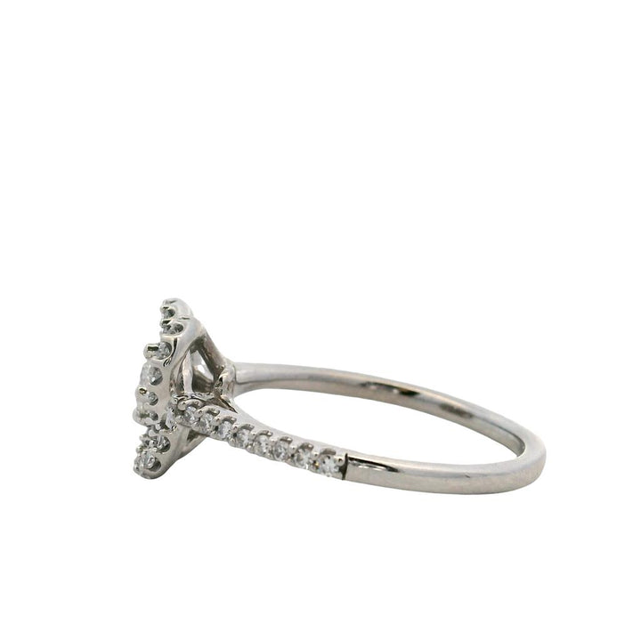 Estate 10K White Gold Diamond Love Knot Ring
