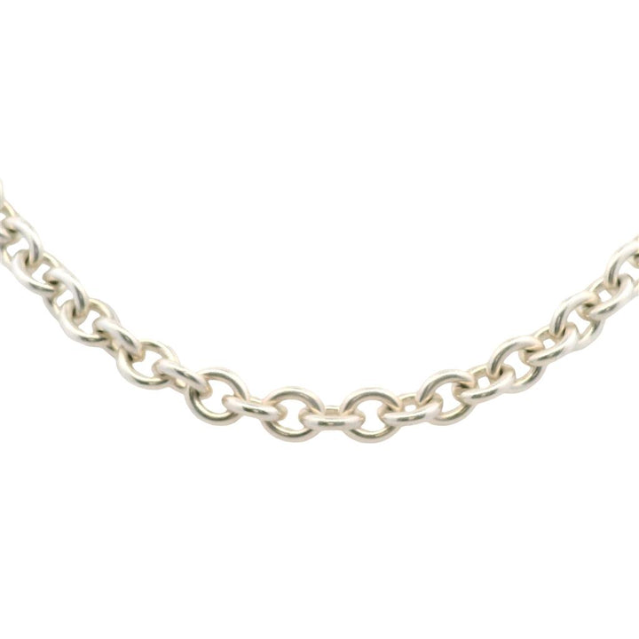 Estate Tiffany & Co. Sterling Silver Tag Necklace - Early 2000s Designer Chain