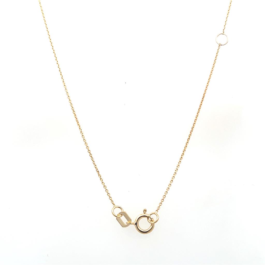 14K Yellow Gold Peridot and Diamond Necklace 20"