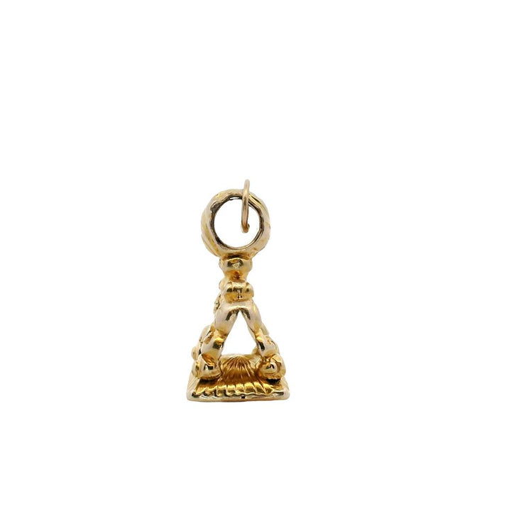 Estate Victorian Reproduction 10K Yellow Gold Watch Fob - 1960's