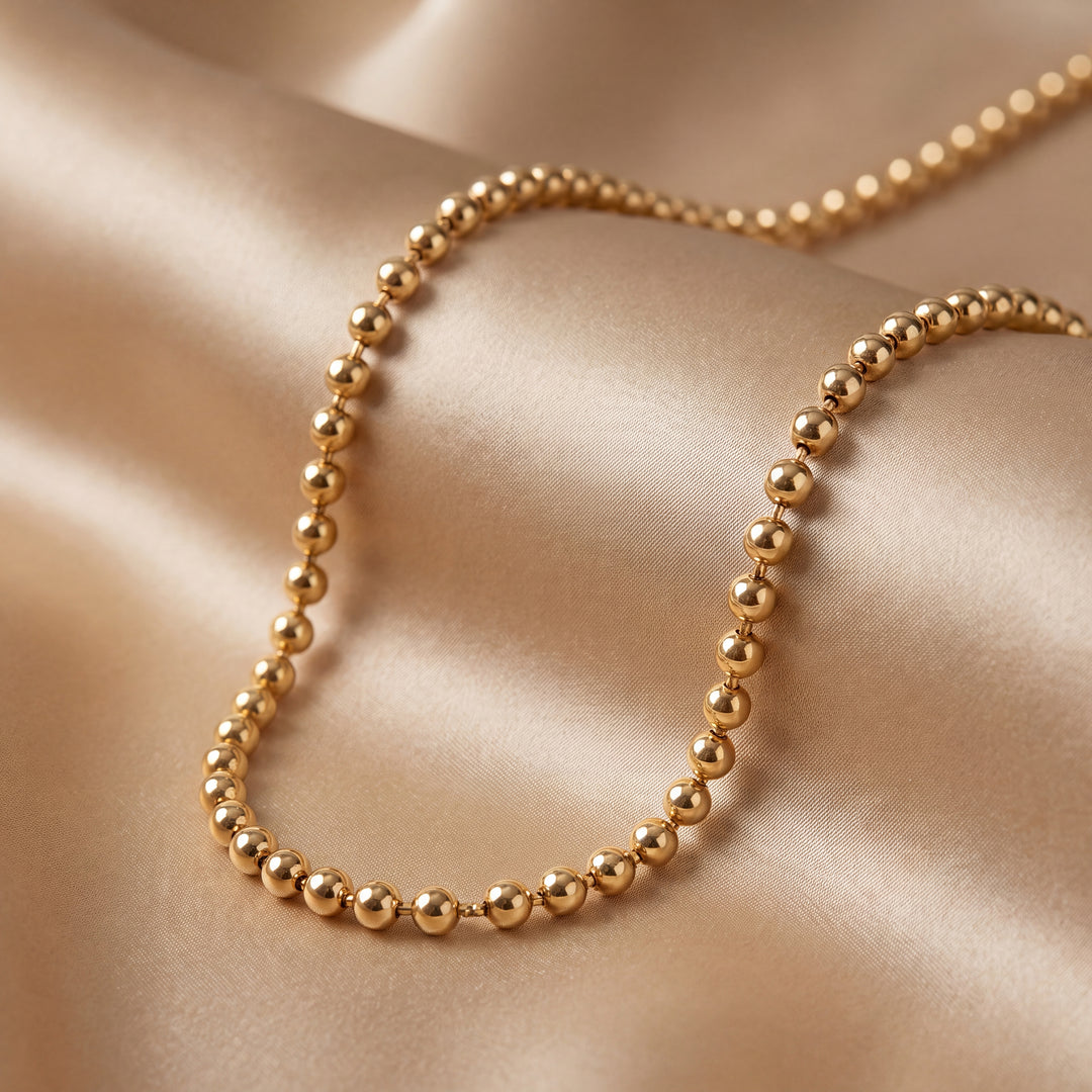14K Yellow Gold Filled Flat Disc Necklace
