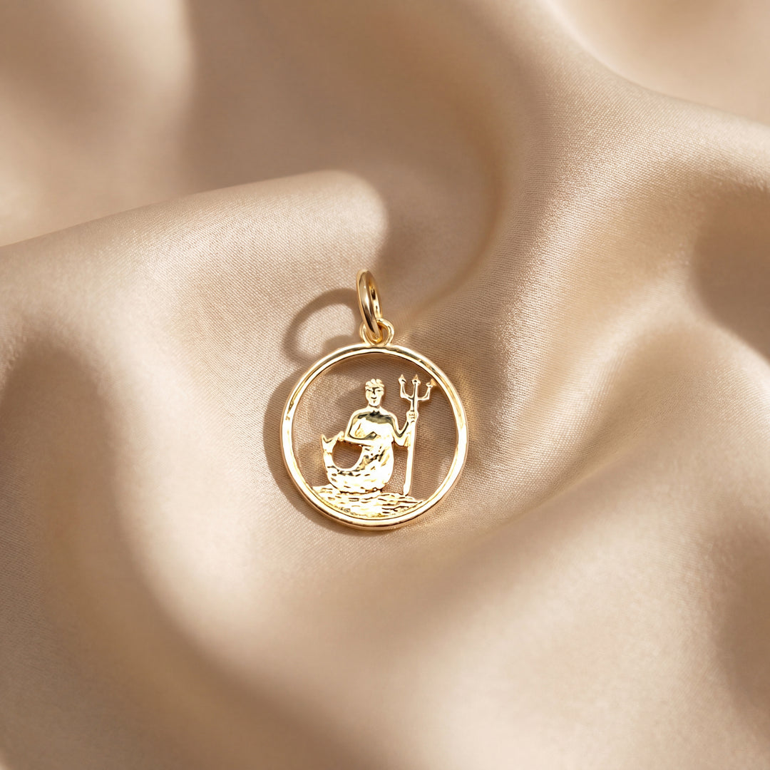 Estate 14K Yellow Gold Merman Charm