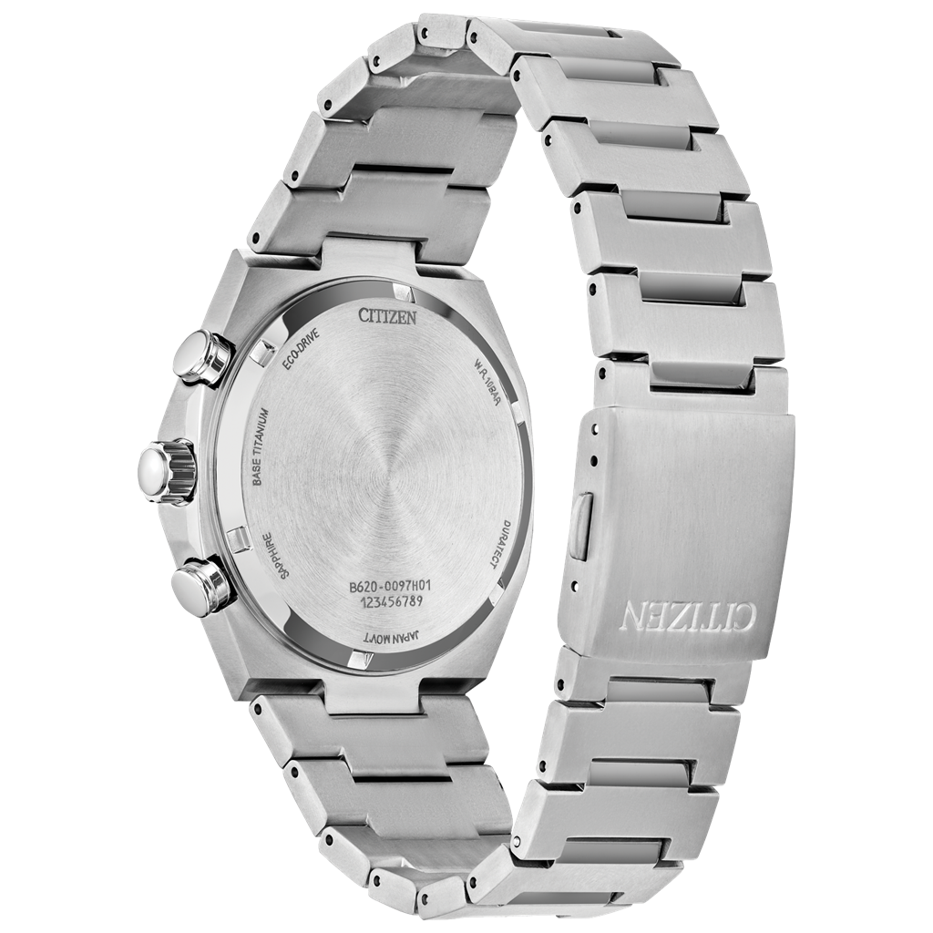 Titanium Eco Drive Salmon Zenshin Chrono Watch by Citizen