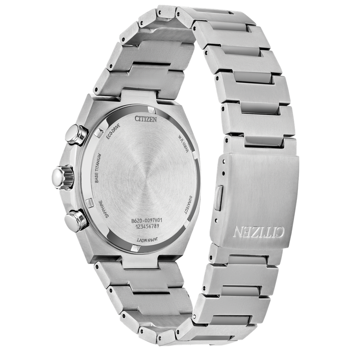 Titanium Eco Drive Salmon Zenshin Chrono Watch by Citizen