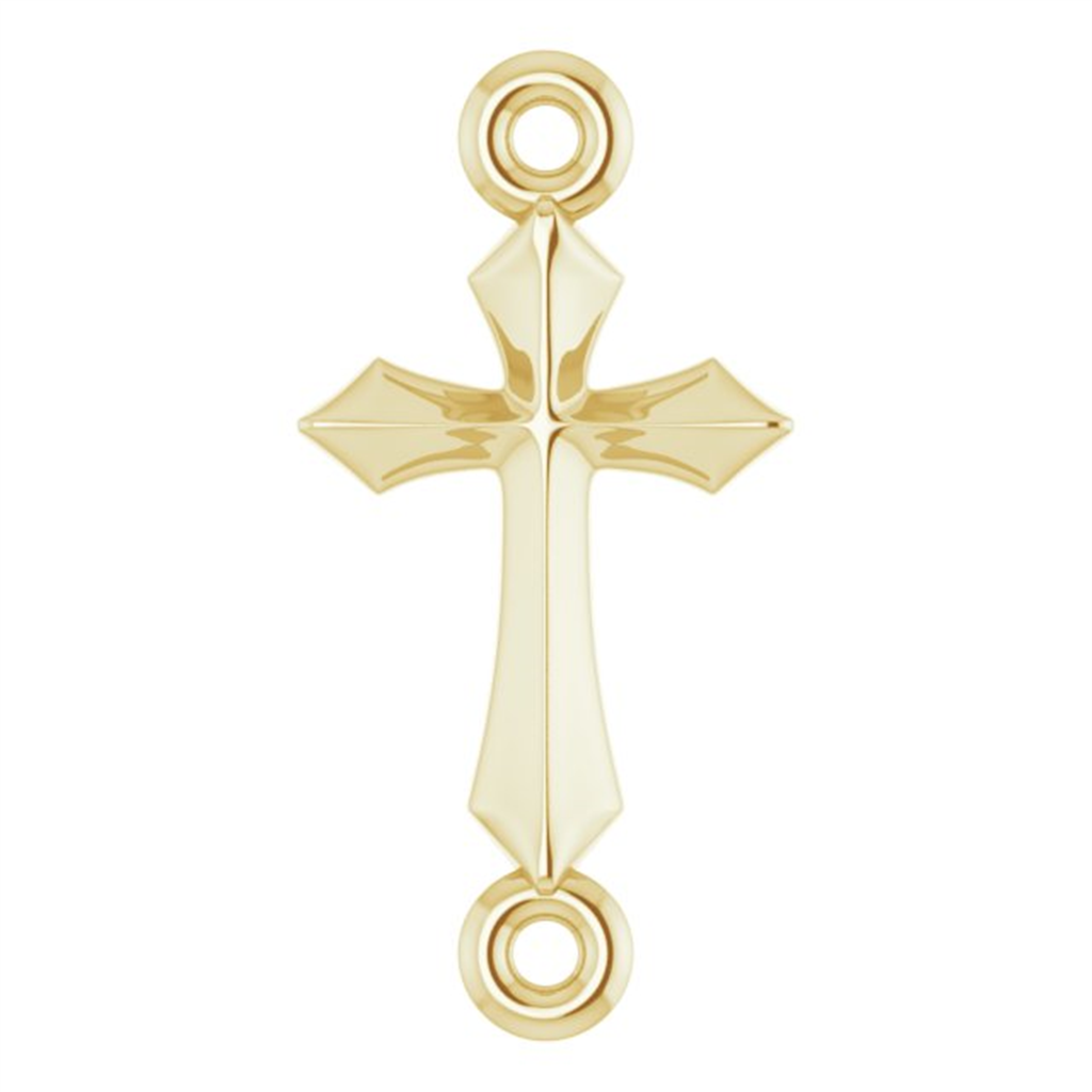 14K Yellow Gold Cross Double Bail Charm by Stuller