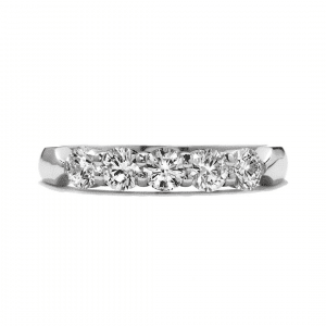 Five-Stone wedding band by Hearts on Fire