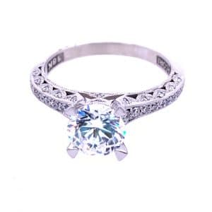 Classic Crescent Engagement Ring Mounting by Tacori