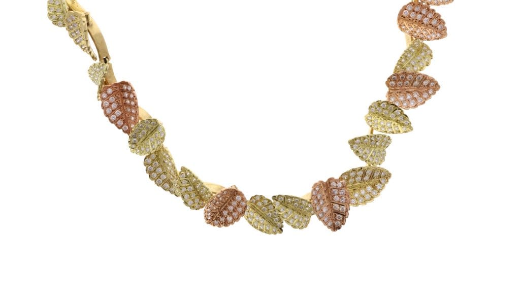 Estate Leaf Necklace Fall Jewelry Trend Showcase View